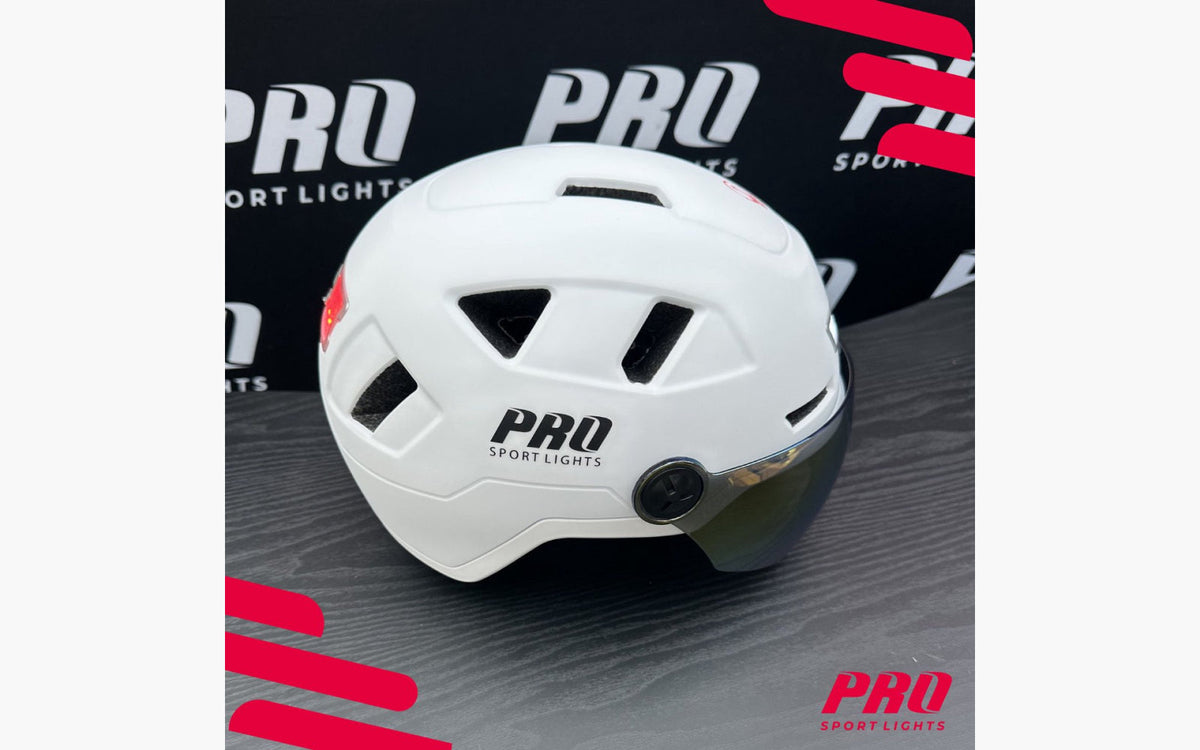 Fietshelm met vizier en oorwarmers - Pro Sport Lights - afbeelding 5
